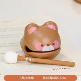小熊 - 木魚 咖色 × 1個