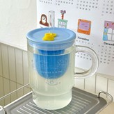 藍茶漏珍珠貝殼吸管杯 × 1個