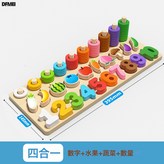 【無手柄】四合一配對板(數字+果蔬+套圈):如圖 × 1個