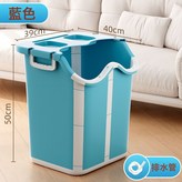 可摺疊泡腳桶藍色:1個 × 1個