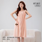粉色 可穿浴裙/玫瑰小狗 ,升級抗菌 均碼/可穿40.0-80.0公 × 1個