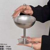 做舊不鏽鋼布丁杯 - 高款 × 1個