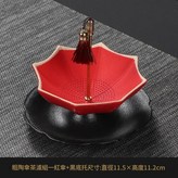 粗陶雨傘茶濾套組紅傘黑底託 × 1套