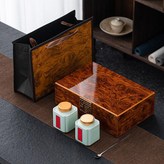 酸枝木紋雙罐禮盒-方罐-綠 × 1個