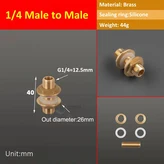 1l2 Male to M 40mm × 1개