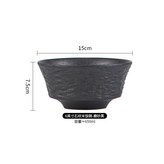 6英寸石紋米飯碗-黑 × 1個