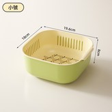 果綠色-小號【雙層瀝水籃】:如圖 × 1個