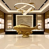 不鏽鋼金色鯉魚 × 1個