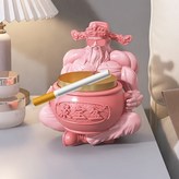 肌肉財神煙灰缸擺件-粉色【高17cm1 × 1個