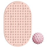 液態矽膠指壓板【櫻花粉】+筋膜球【粉】 × 1個