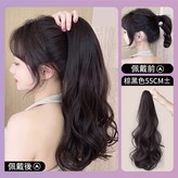 [13]捲馬尾-棕黑 55CM 一入 × 1個