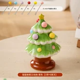 青色聖誕樹水果叉套裝 - 400不鏽鋼叉6支 × 1個