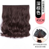 棕紅色 偏板栗紅 ,三片裝/法式大波浪-45釐米 × 1個