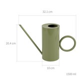 圓圈手柄澆水壺 / 綠色 - 1.5L × 1個