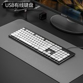 黑白有線【單鍵盤】靜音懸浮水滴鍵帽 × 1個