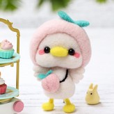 DIY키트 양모펠트 니들펠트 복숭아 오리 × 1개
