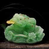 仿綠玉旺財金蟾風水工藝品:如圖所示 × 1件