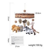 非洲動物床鈴 棉布圈 × 1個