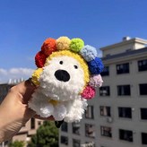 해바라기 웨스티+핑크 끈 14cm × 1개