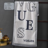 字母澡巾 深灰色:40*90cm × 1個