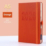 橙色,英文版A5日程本【2026豎紋】400頁 × 1個