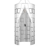 화이트 체크무늬 지름 100cm 높이 200cm × 1개