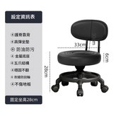固定款帶靠背：耐磨防刮輪 × 1個