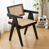 黑色實木+藤面(市場款坐墊2  5cm):如圖所示 × 1件