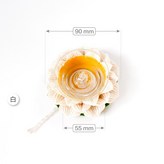蓮花燈芯固定座〖小〗【白】附燈芯 × 1個