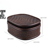 뚜껑있는 타원형 칠기 × 1개