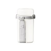 雙層水果杯（贈送叉勺810ML）淺灰色 × 1個