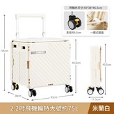 特大號 - 雙排2.2英寸飛機萬向輪 - 奶白 靜音帶剎車 × 1個