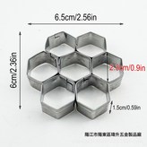 7連六邊形蜂巢模具:如圖 × 1個