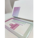 紫藍系 漸層壓克力梭織板組  附整套工具 × 1套