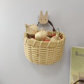 天然藤編籃子【小號1個】+兔子掛鉤1個 × 1個