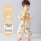 新疆棉+可拆袖【春夏單層 室溫22-30℃】白兔與烏龜:80建議身高80cm以內 × 1個