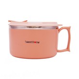 呷味XO#304密封湯碗1000ML＿粉 × 1個