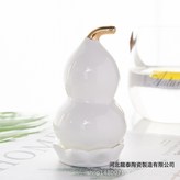 鑲金葫蘆牙籤筒:純白葫蘆 × 1個