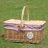 帶蓋原色紅格布,大號長38寬28高18 × 1個