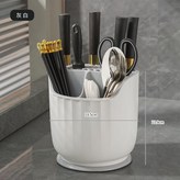 灰白圓柱形 22*19cm ,可旋轉+可拆卸+13格大容量 × 1個