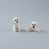 앉아있는+엎드린 강아지 × 2개