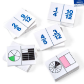 수학 학습 교구 수개념 분수 사고력 초등 수학 교구 게임 소근육 어린이 도미노 유아 발달 교육 숫자