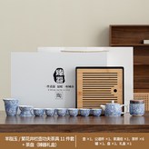 羊脂玉繁花井欄壺公杯茶漏組罐6杯正方盤:如圖所示3711 × 1個