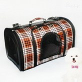 리치썬샵 도기프랜드 투스백 브라운 체크 강아지외출가방