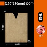 外黃內黑單層平V口150*180【桃子專用套袋/100個】 × 1個