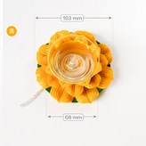 蓮花燈芯固定座〖中〗【黃】附燈芯 × 1個