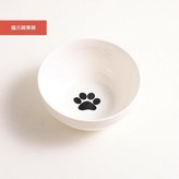 單個白色爪印護邊碗 × 1個