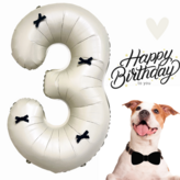 블랙리본 70cm 숫자 3