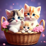 2번 바구니 고양이(면사) × 1개