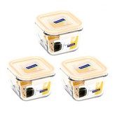 글라스락 정사각미니 210ml × 3개